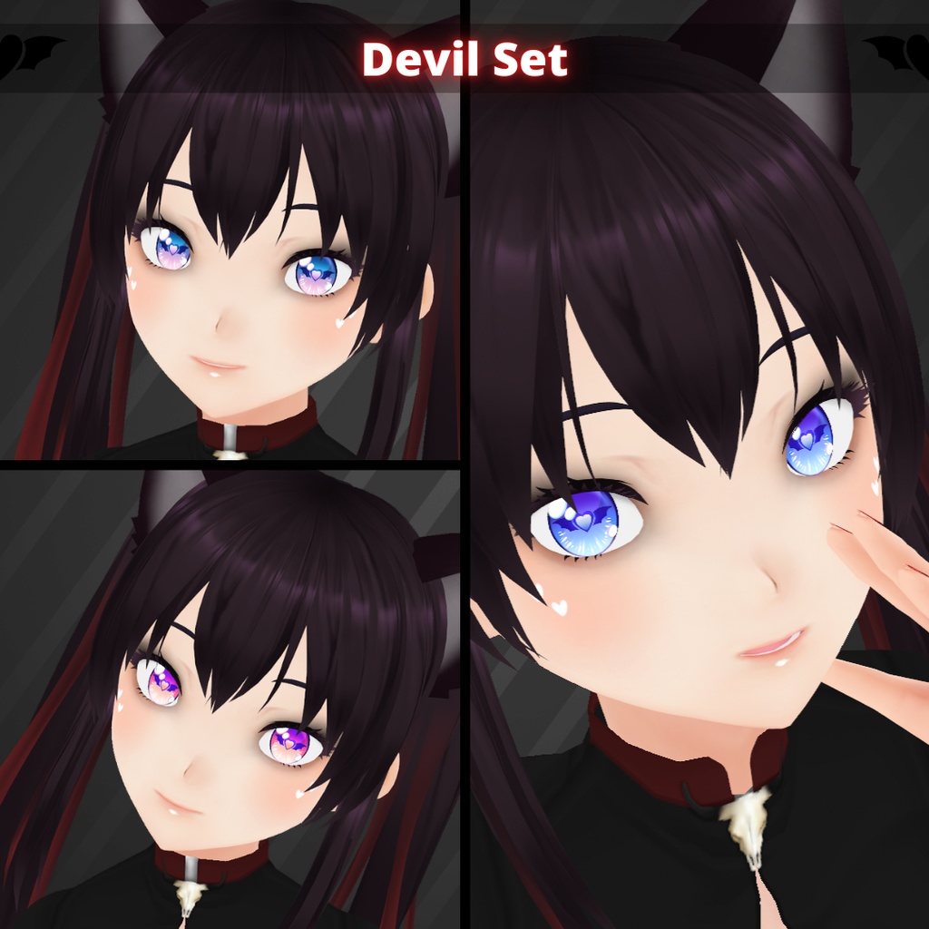【VRoid】 Demon and Angel Eyes Set (Valentine's Day 2025)