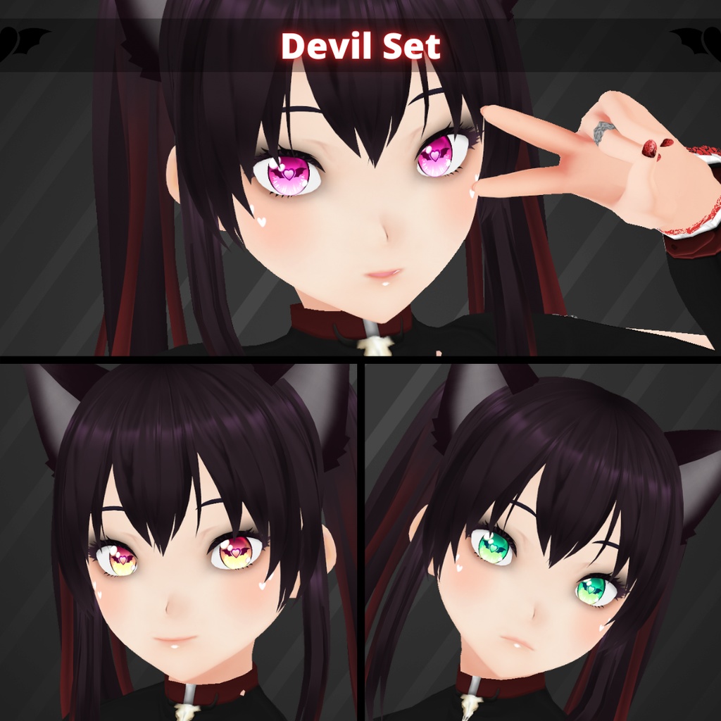 【VRoid】 Demon and Angel Eyes Set (Valentine's Day 2025)
