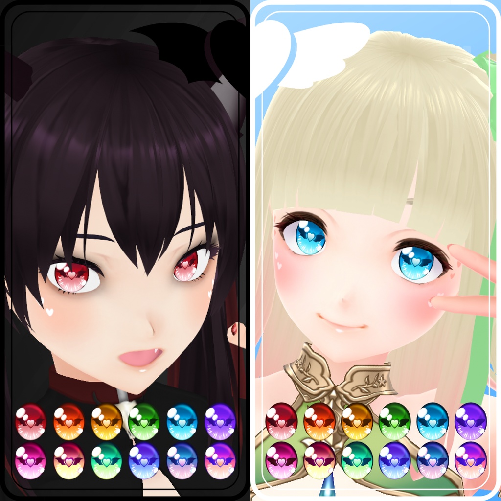 【VRoid】 Demon and Angel Eyes Set (Valentine's Day 2025)