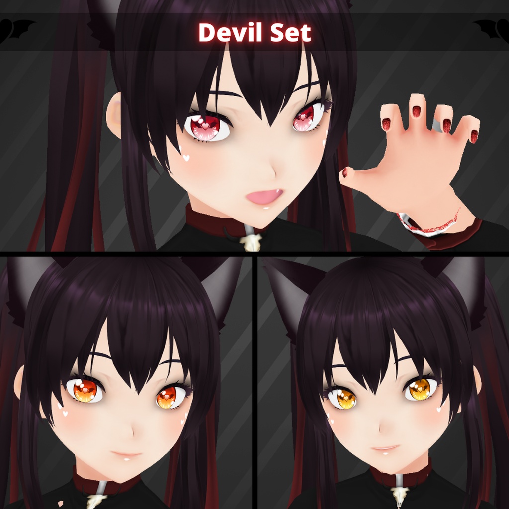 【VRoid】 Demon and Angel Eyes Set (Valentine's Day 2025)