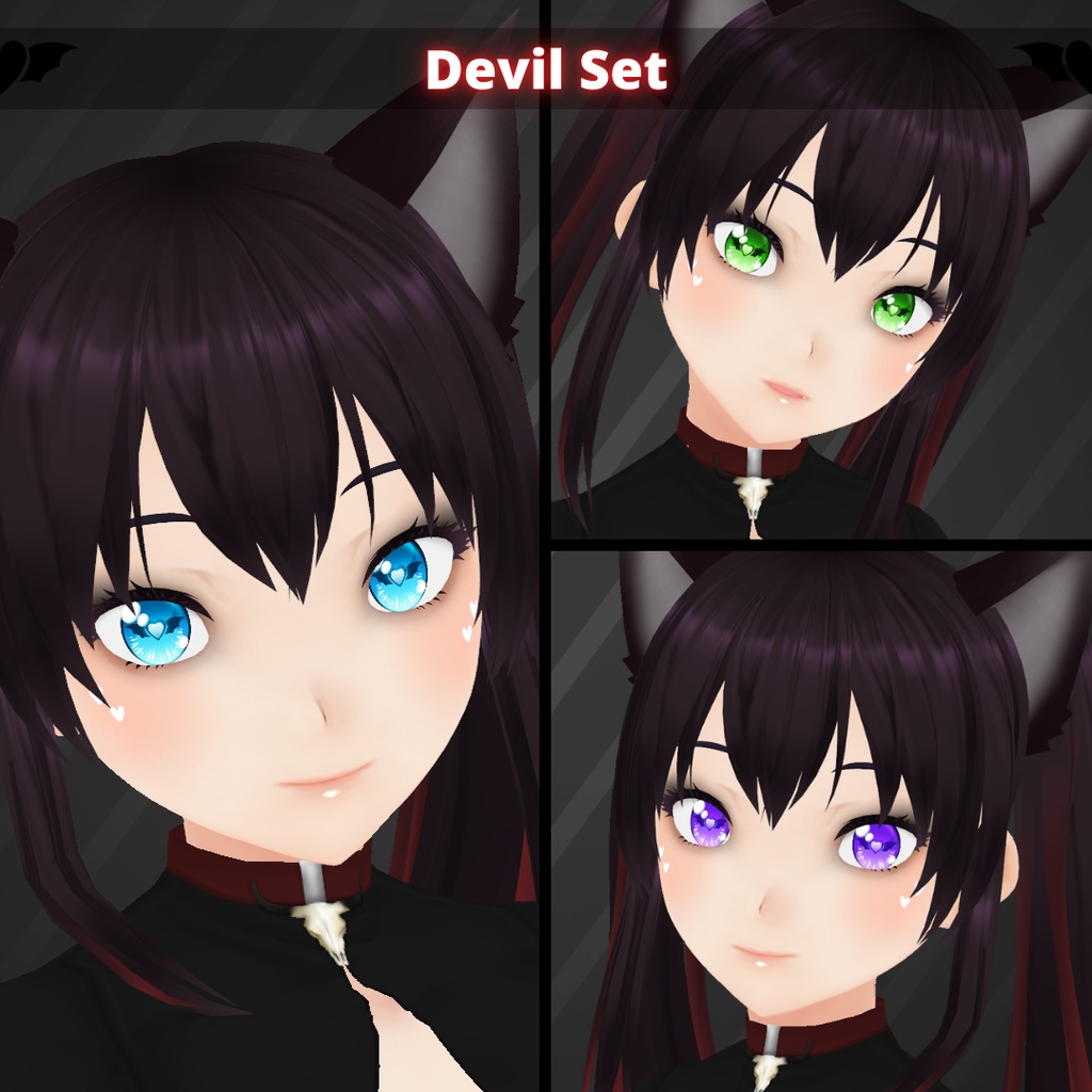【VRoid】 Demon and Angel Eyes Set (Valentine's Day 2025)