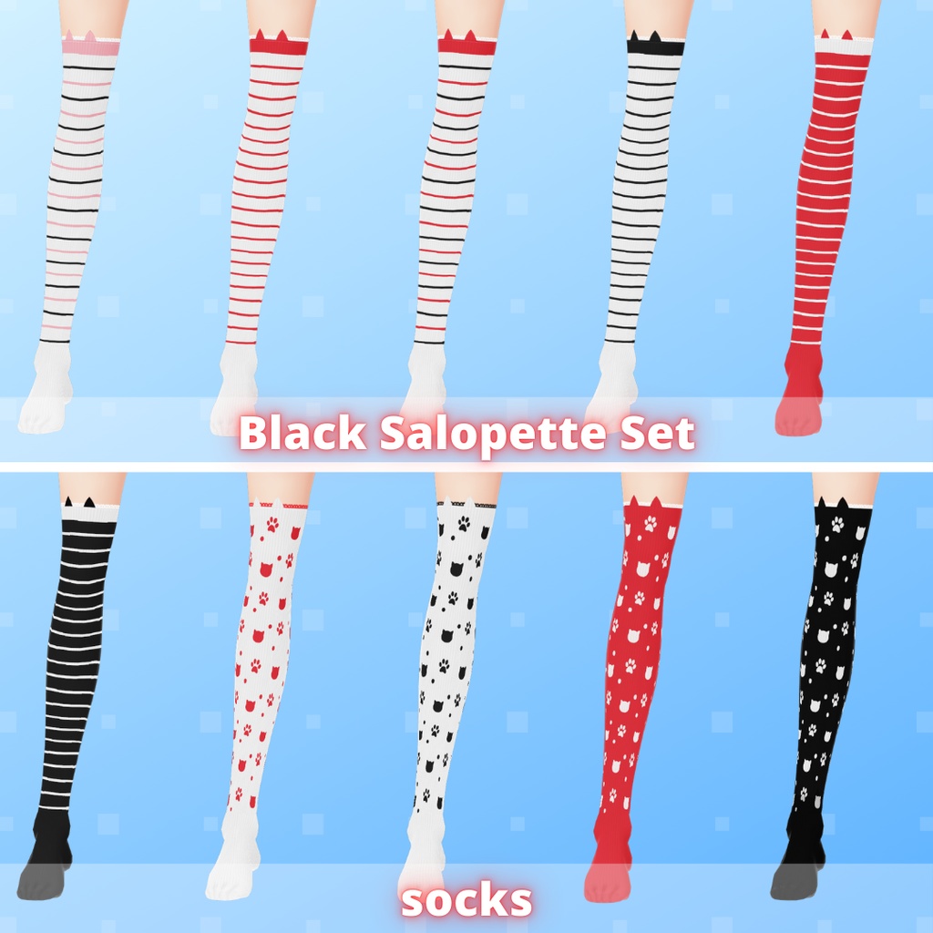 【VRoid】 Kitty Salopette Set - Spring 2025