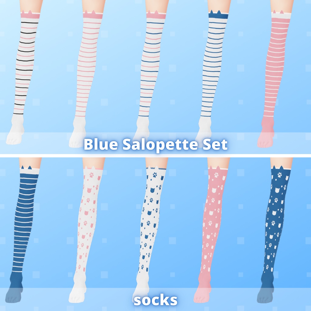 【VRoid】 Kitty Salopette Set - Spring 2025