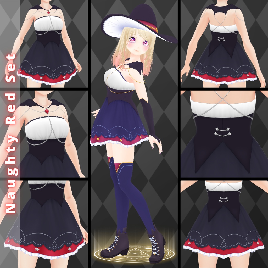 【VRoid】 Witch Outfit Halloween Set