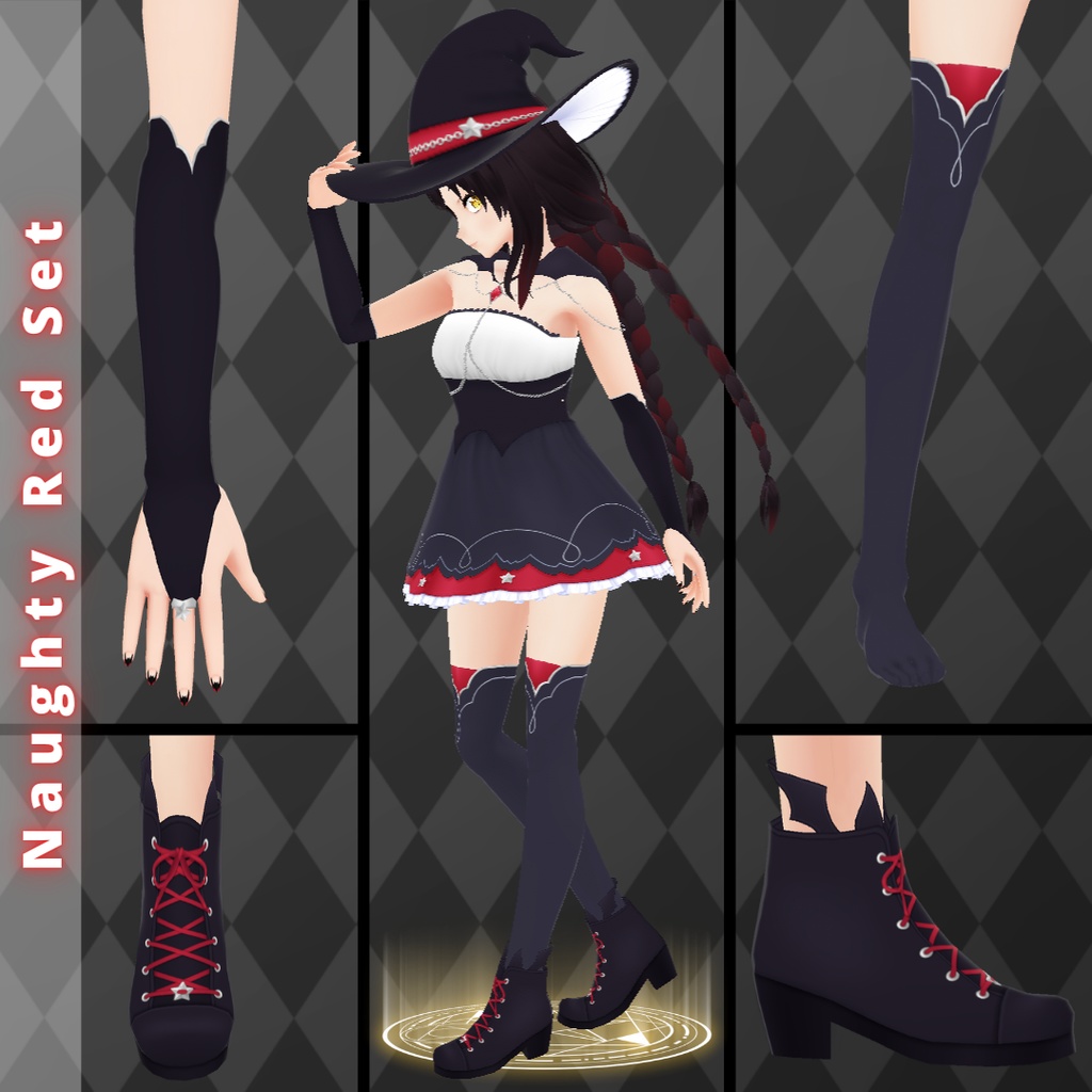 【VRoid】 Witch Outfit Halloween Set