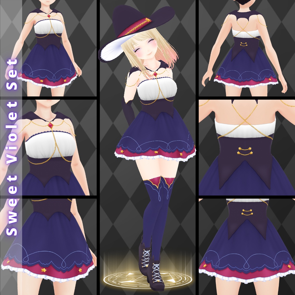 【VRoid】 Witch Outfit Halloween Set