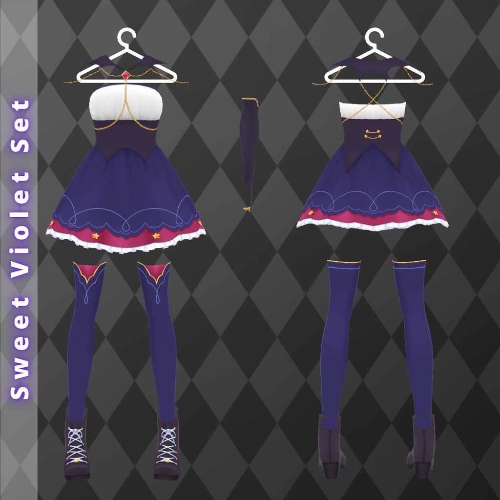 【VRoid】 Witch Outfit Halloween Set