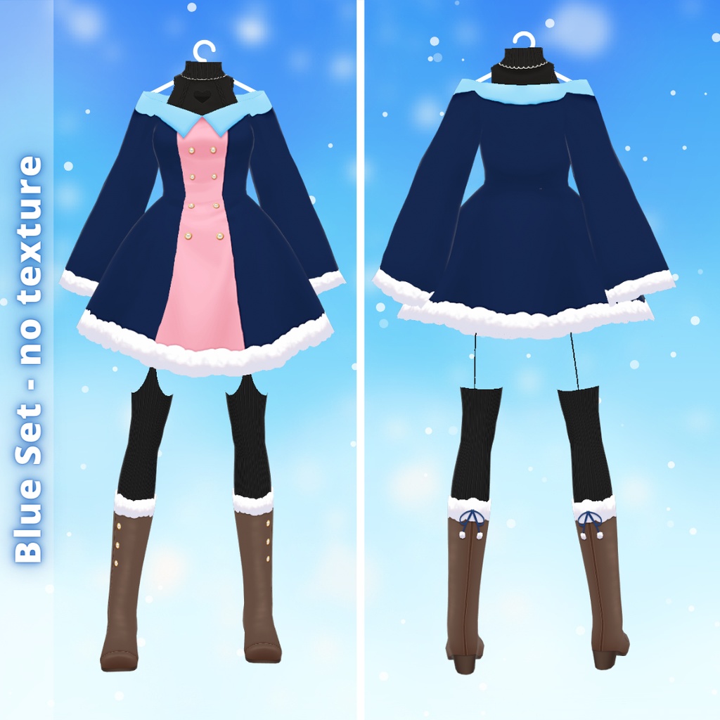 【VRoid】 Fluffy Winter Coat Set
