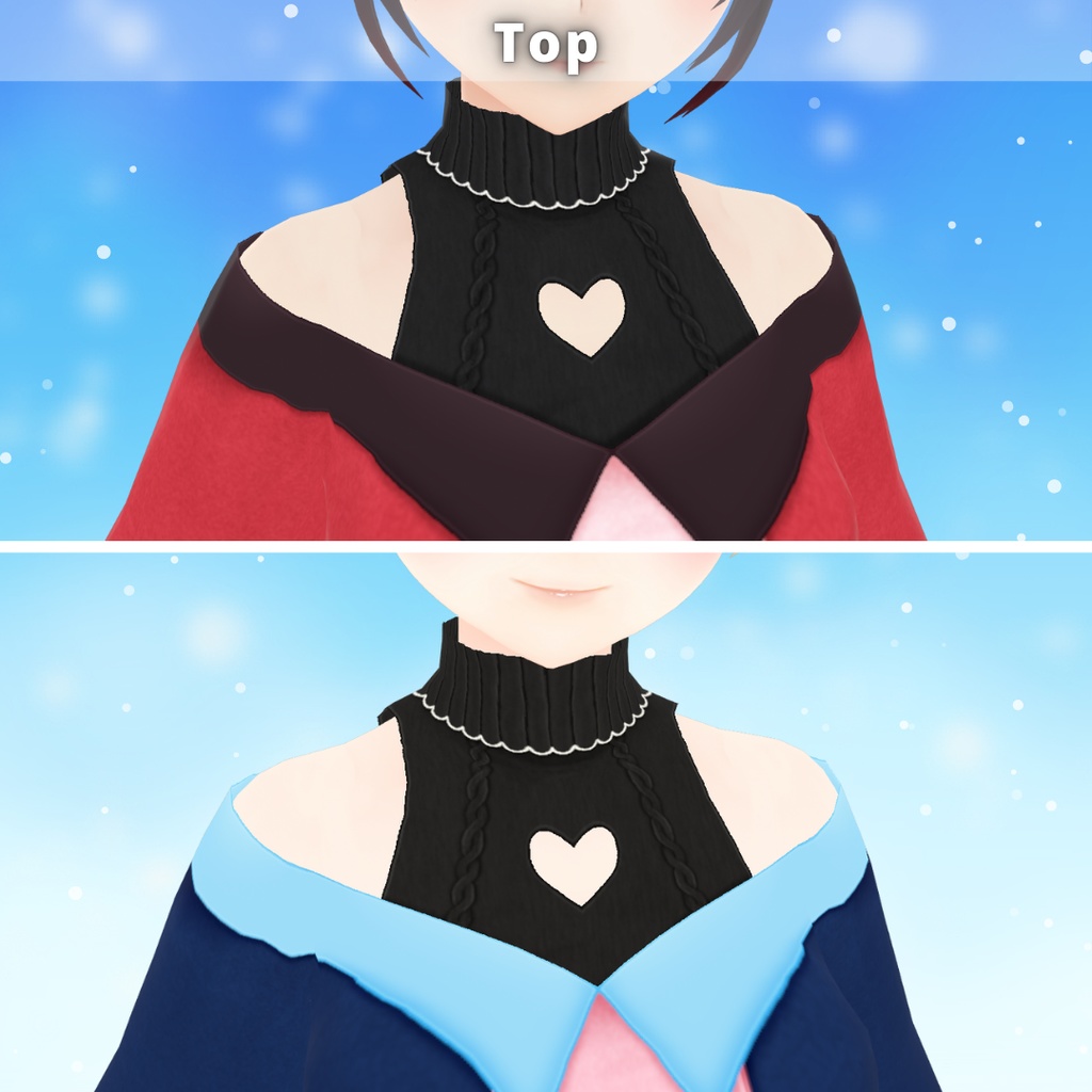 【VRoid】 Fluffy Winter Coat Set