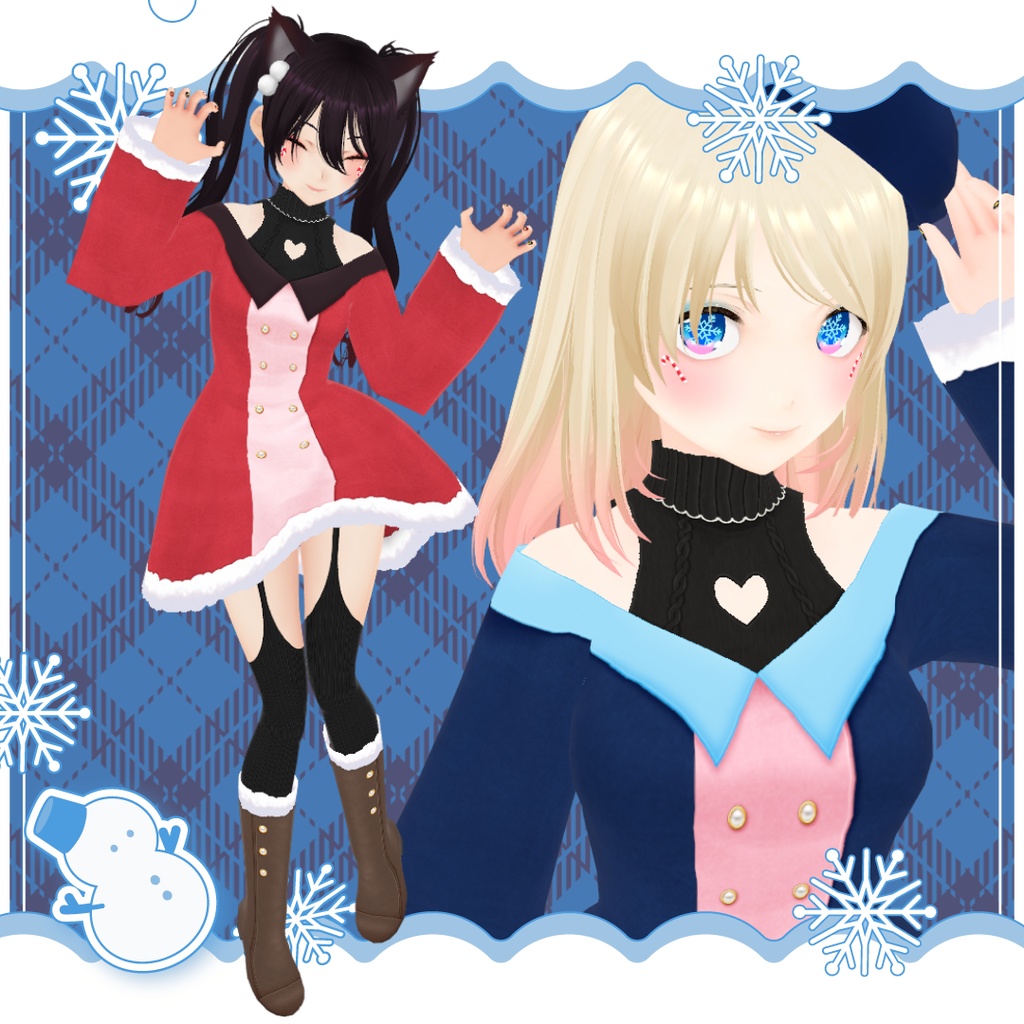 【VRoid】 Fluffy Winter Coat Set