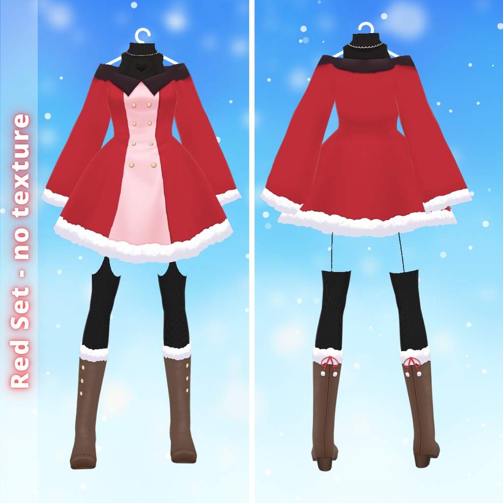 【VRoid】 Fluffy Winter Coat Set