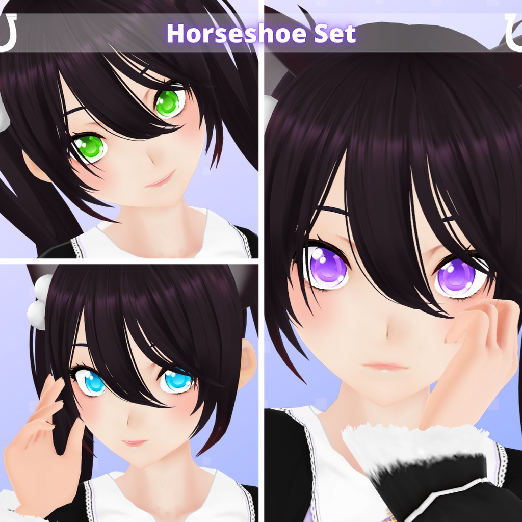 【VRoid】 Lucky Horse Eyes Set