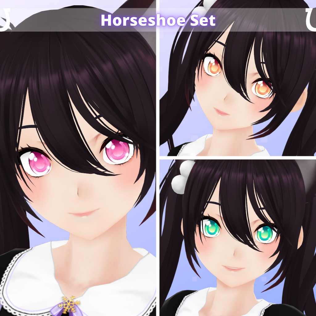 【VRoid】 Lucky Horse Eyes Set