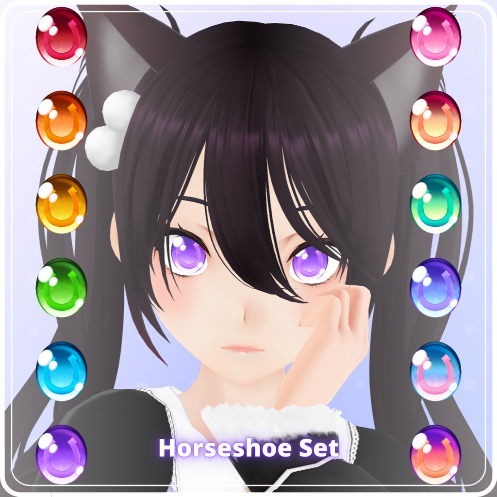 【VRoid】 Lucky Horse Eyes Set