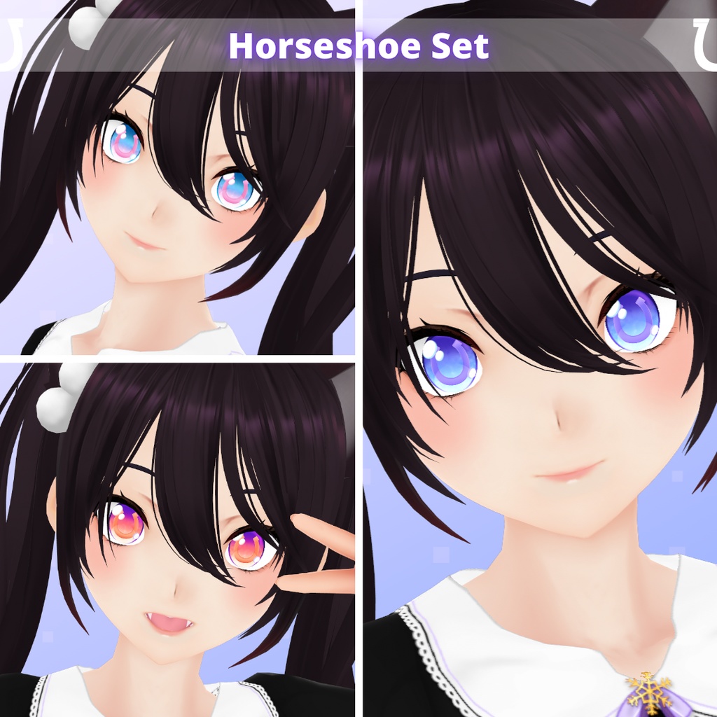 【VRoid】 Lucky Horse Eyes Set