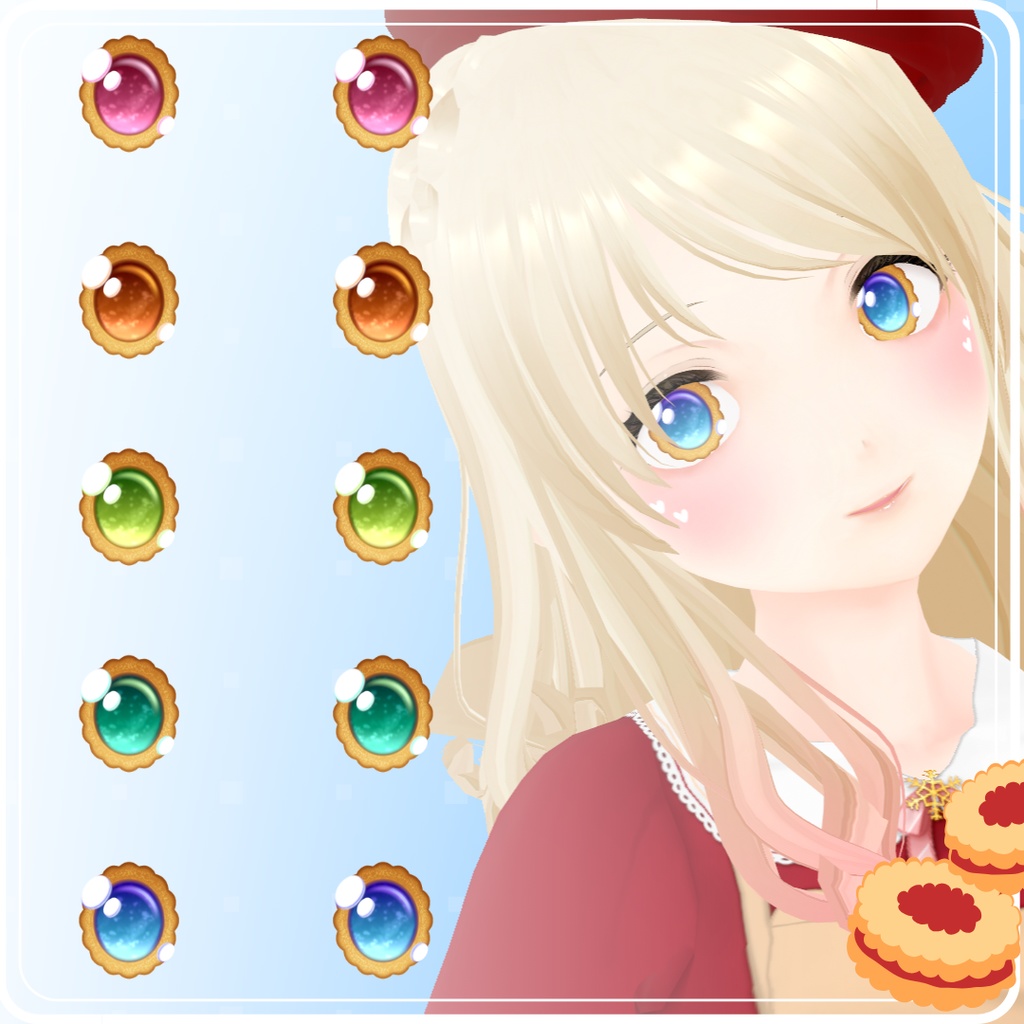 【VRoid】 Jammy Biscuits Eyes Set