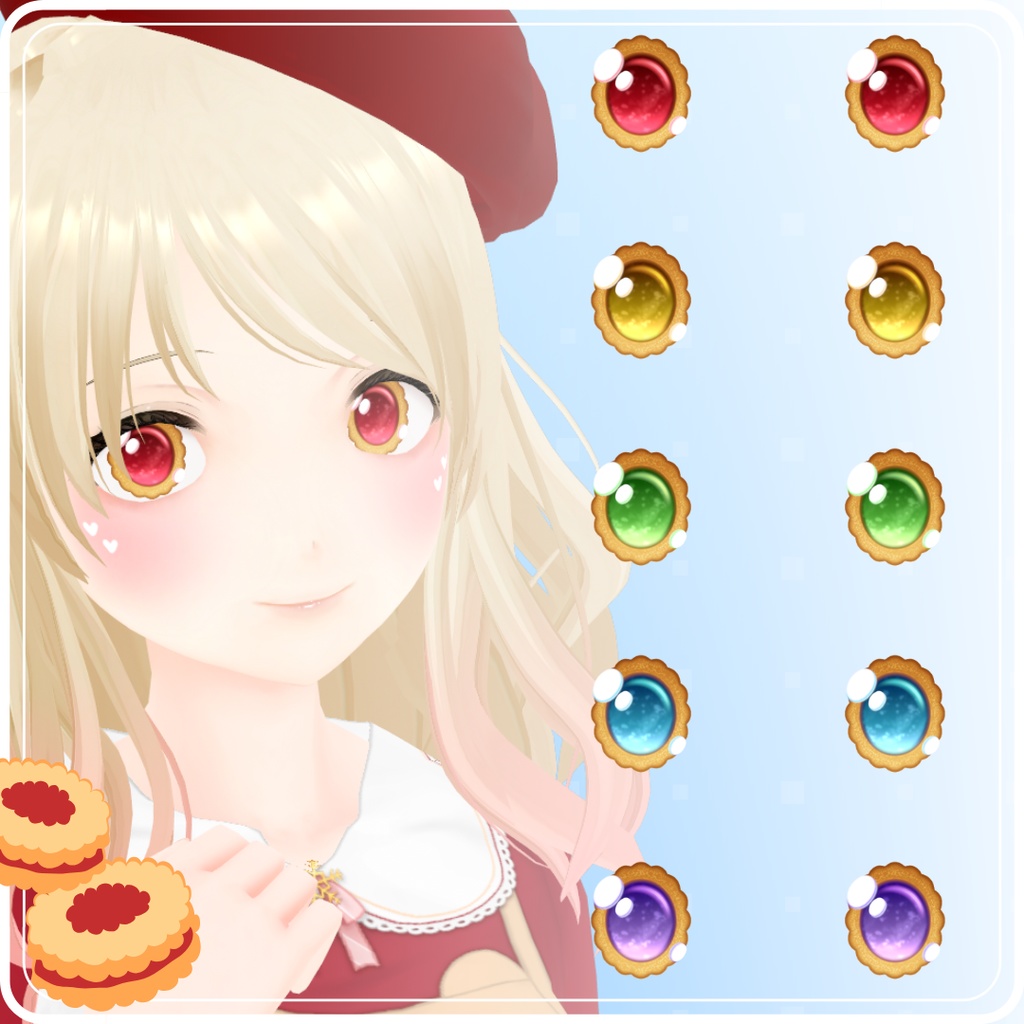 【VRoid】 Jammy Biscuits Eyes Set