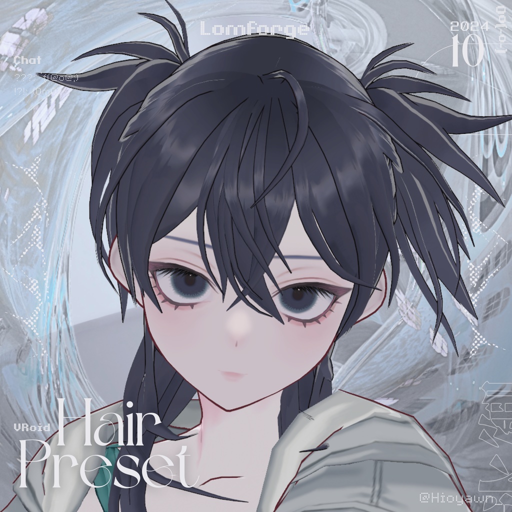 [ Hair preset ] Half pigtails [ Lomforge ]
