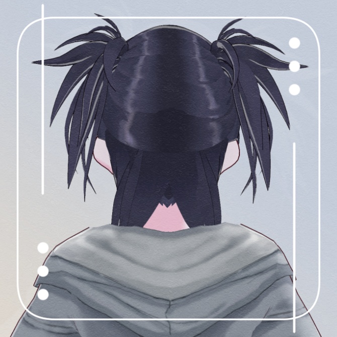 VRoid用 ハーフツイン ヘアプリセット Half pigtails Hair preset