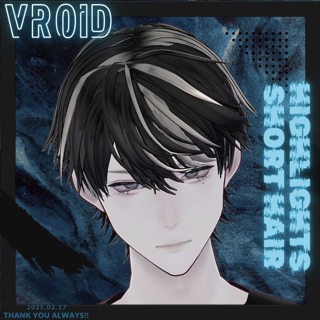 VRoid メッシュショート ヘアプリセット メンズ