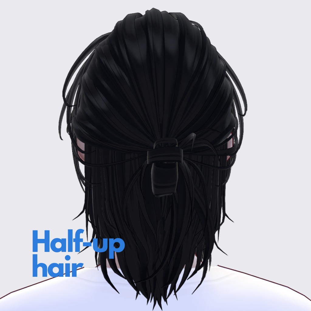 VRoid ハーフアップ ヘアプリセット Half-up Hair preset