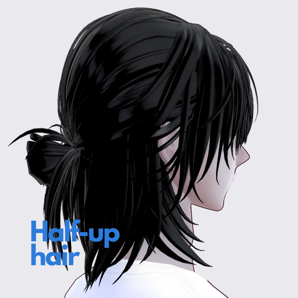 VRoid ハーフアップ ヘアプリセット Half-up Hair preset