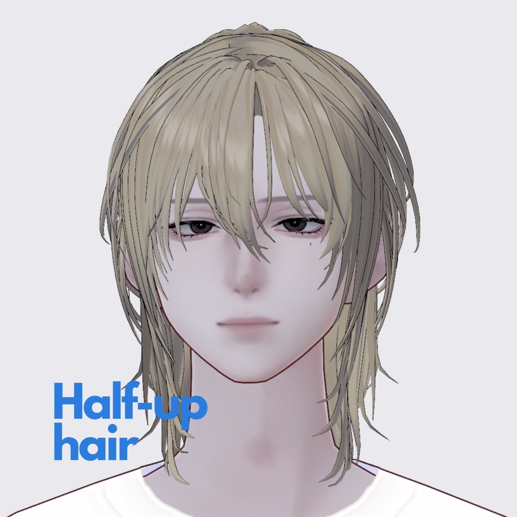VRoid ハーフアップ ヘアプリセット Half-up Hair preset