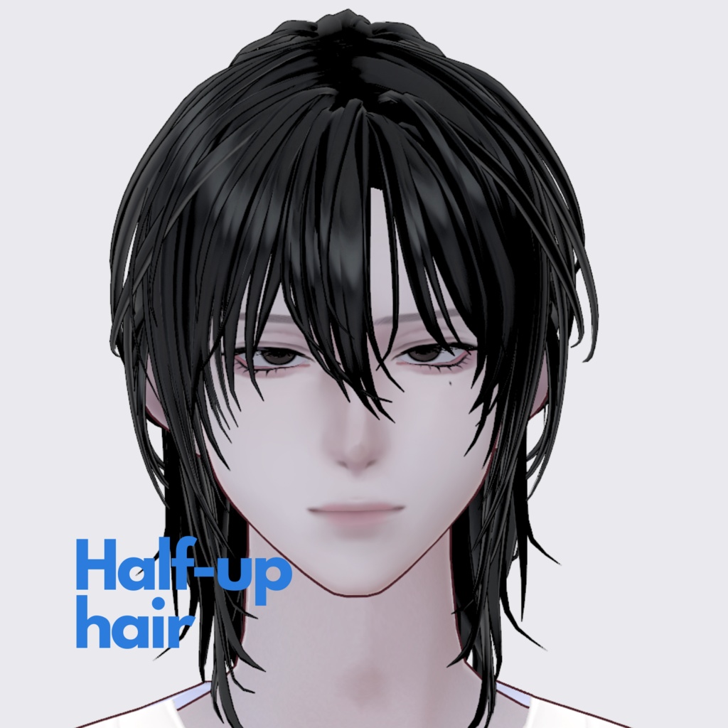 VRoid ハーフアップ ヘアプリセット Half-up Hair preset