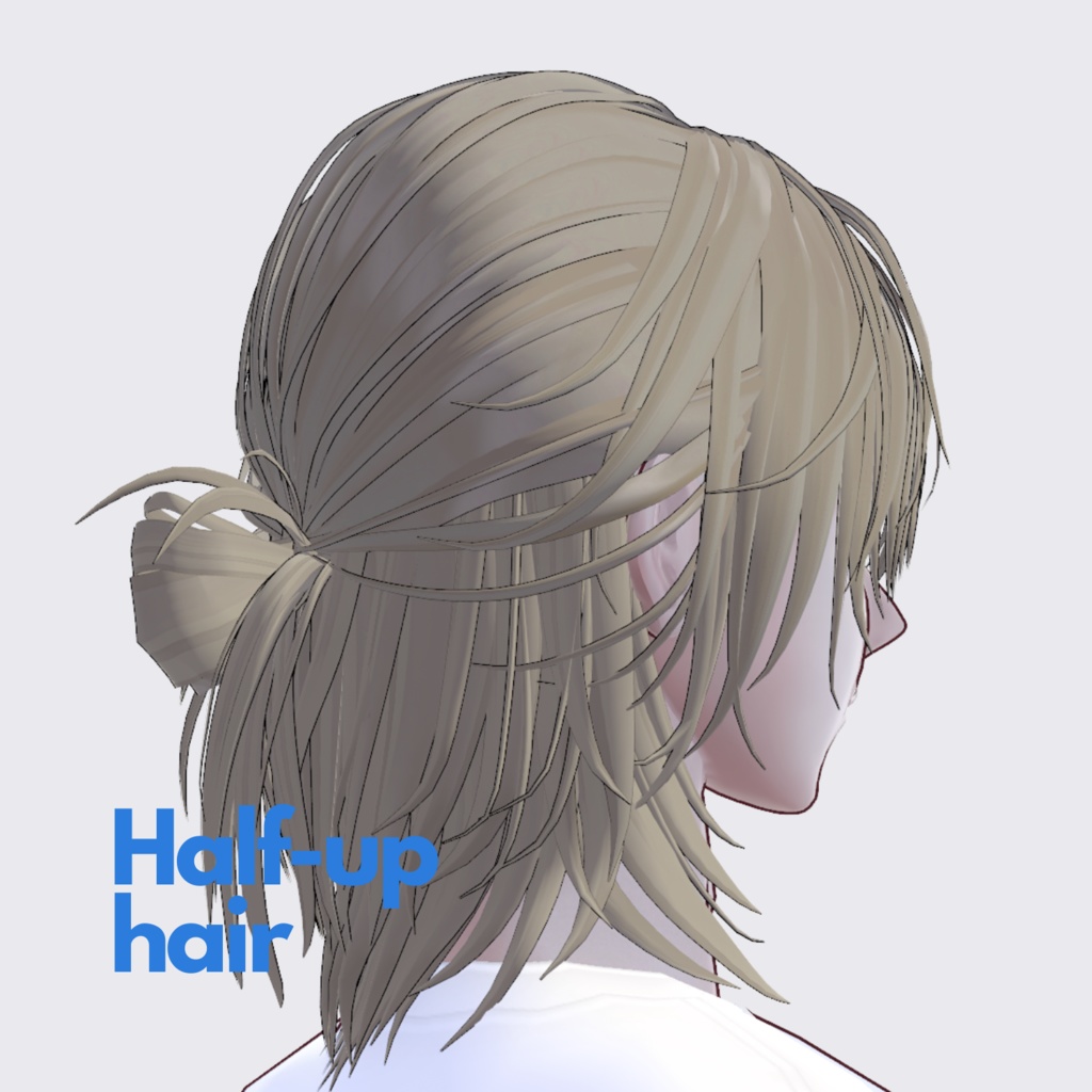 VRoid ハーフアップ ヘアプリセット Half-up Hair preset