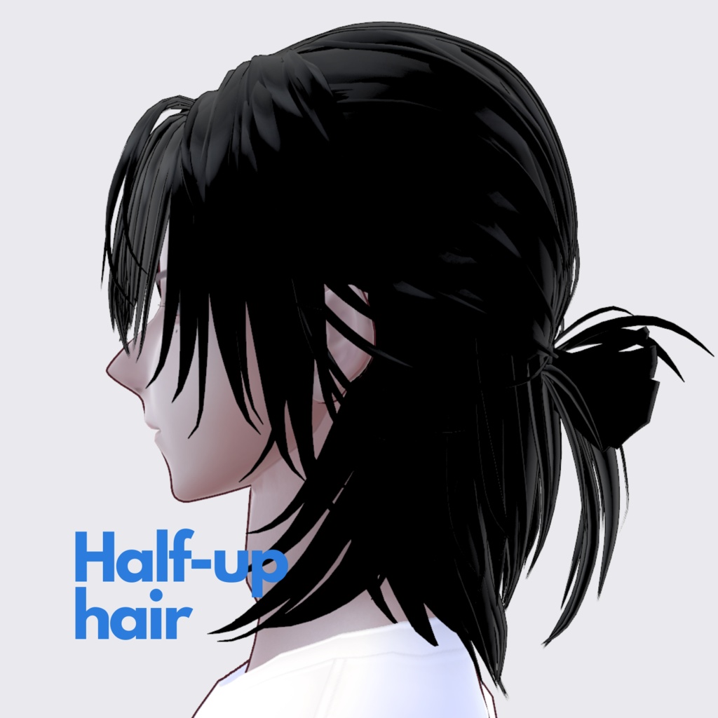 VRoid ハーフアップ ヘアプリセット Half-up Hair preset