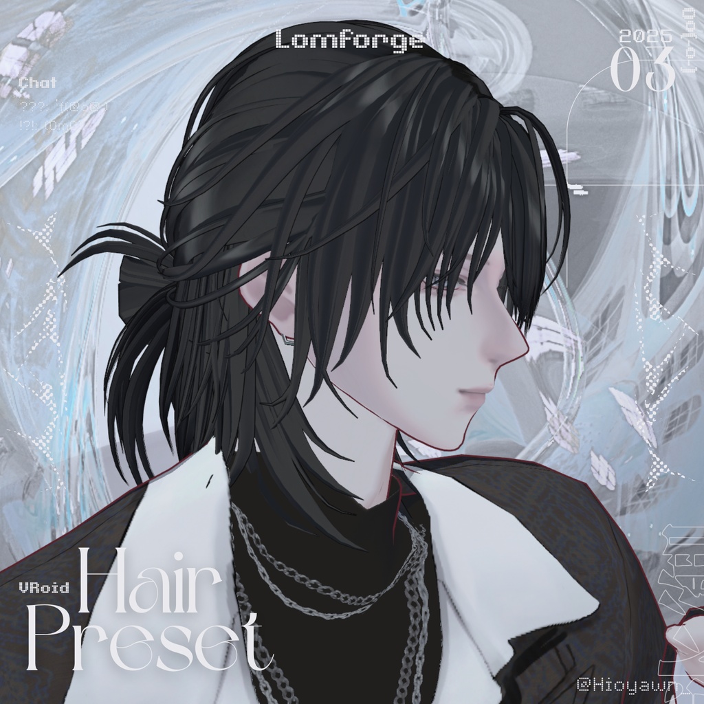[ Hair preset ] Half-up [ Lomforge ]