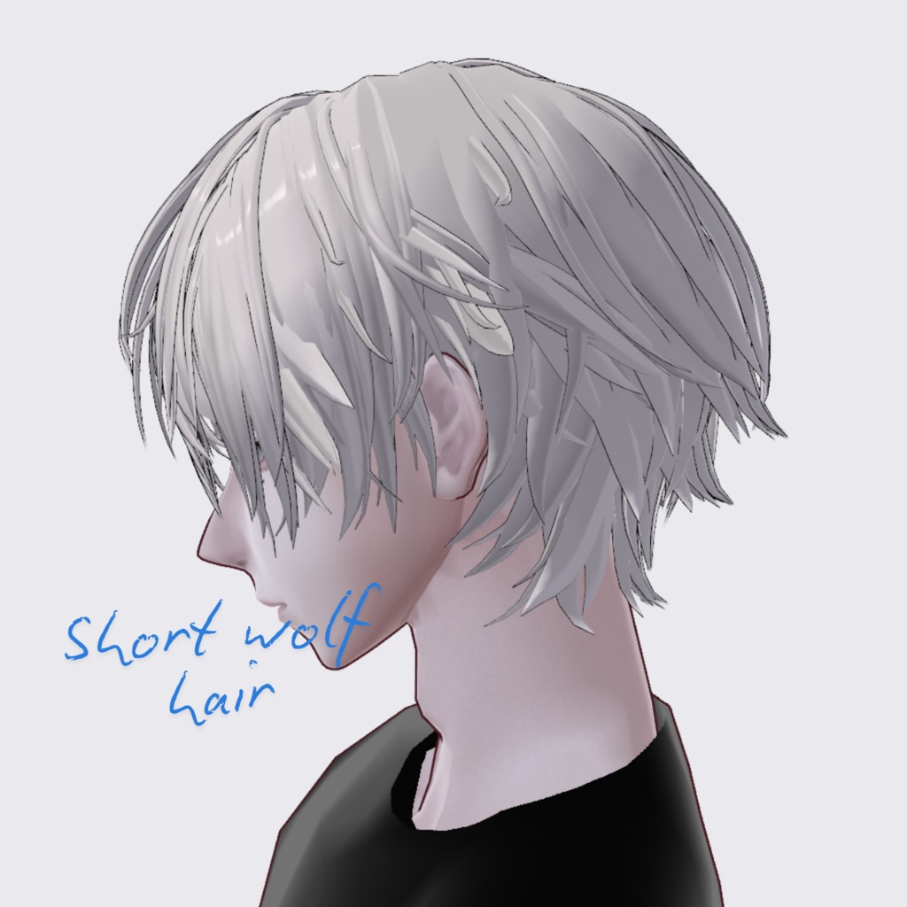 VRoid ショートウルフ ヘアプリセット Short wolf Hair preset