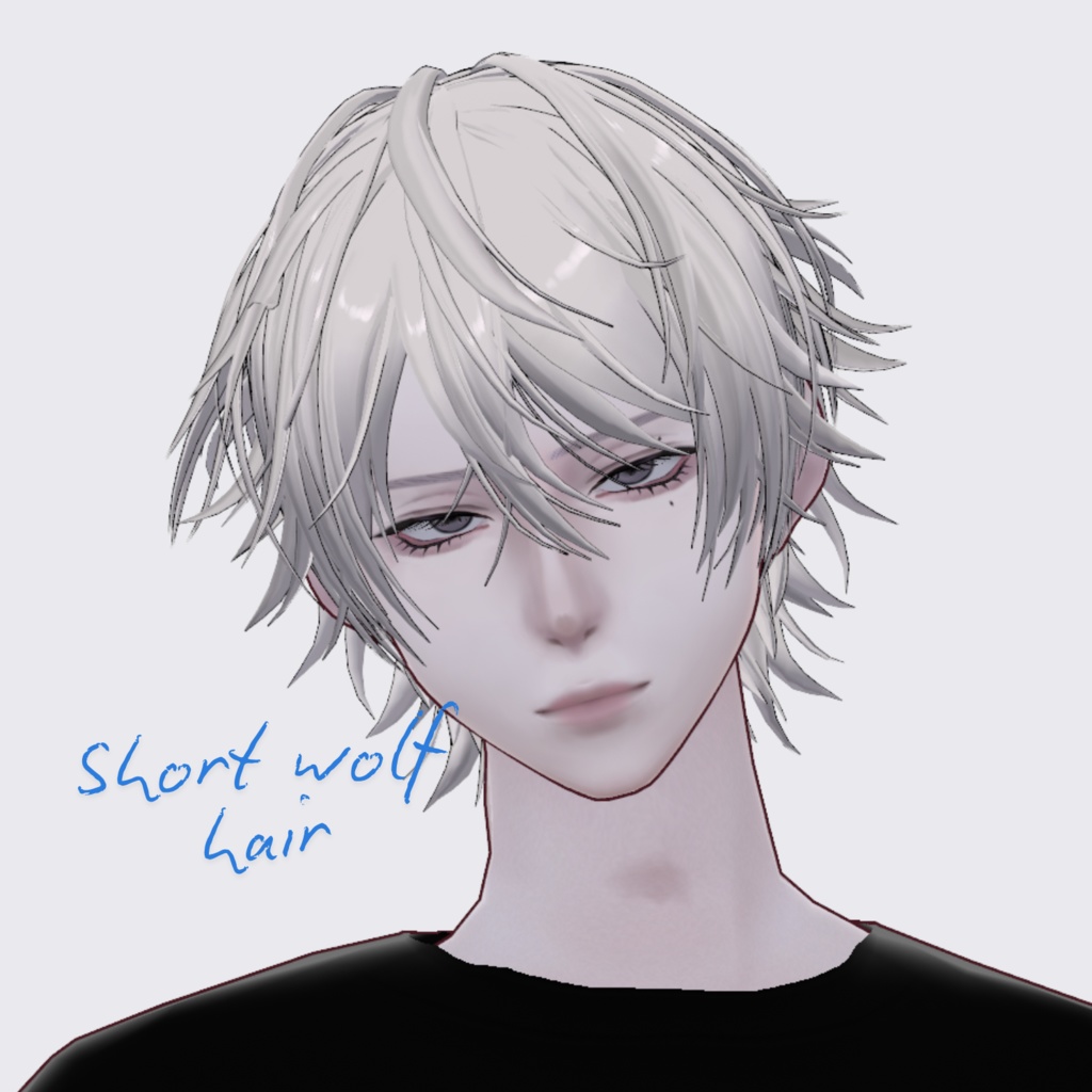 VRoid ショートウルフ ヘアプリセット Short wolf Hair preset