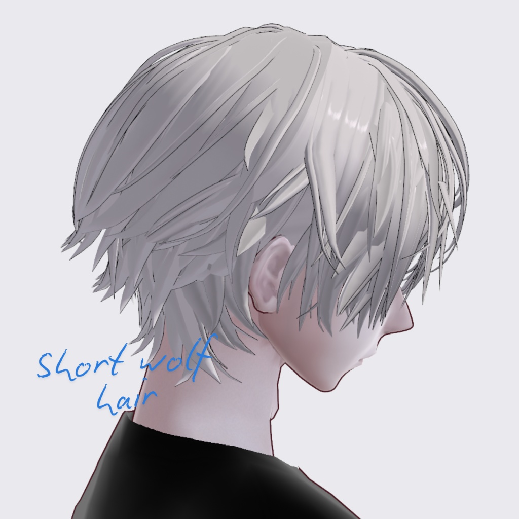 VRoid ショートウルフ ヘアプリセット Short wolf Hair preset