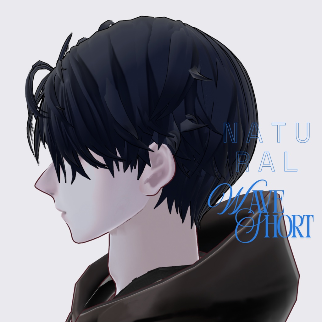 VRoid ナチュラルウェーブショート ヘアプリセット Natural wave short Hair preset