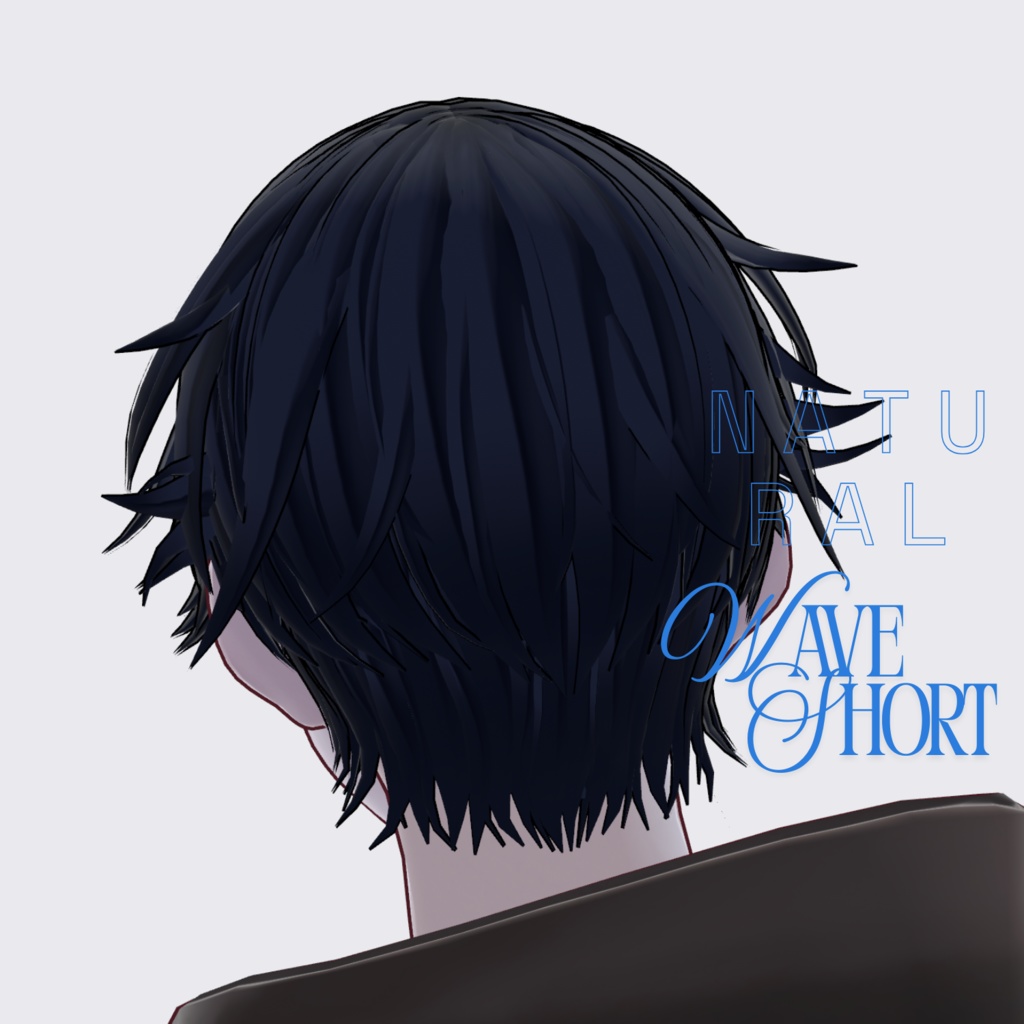 VRoid ナチュラルウェーブショート ヘアプリセット Natural wave short Hair preset