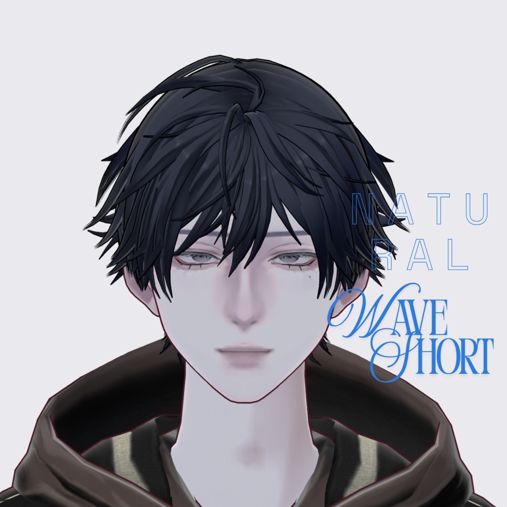 VRoid ナチュラルウェーブショート ヘアプリセット Natural wave short Hair preset