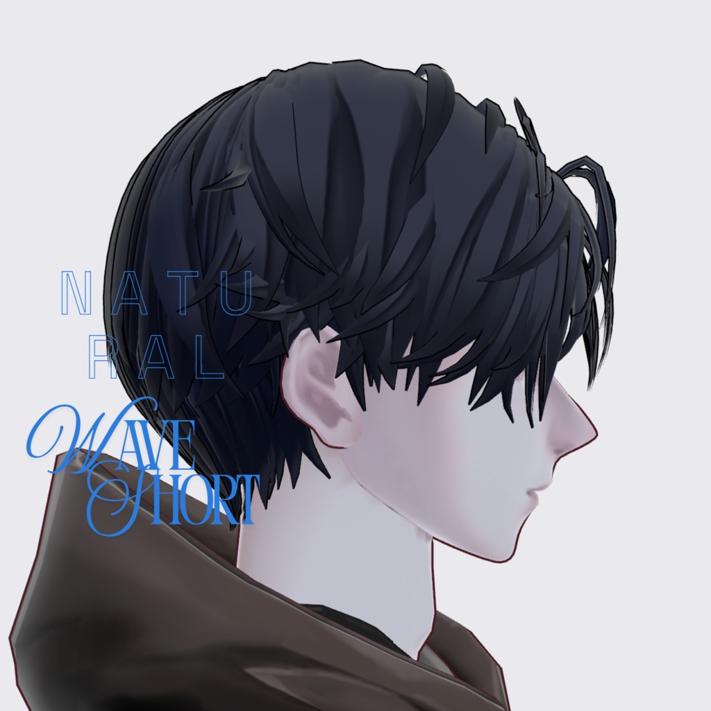 VRoid ナチュラルウェーブショート ヘアプリセット Natural wave short Hair preset