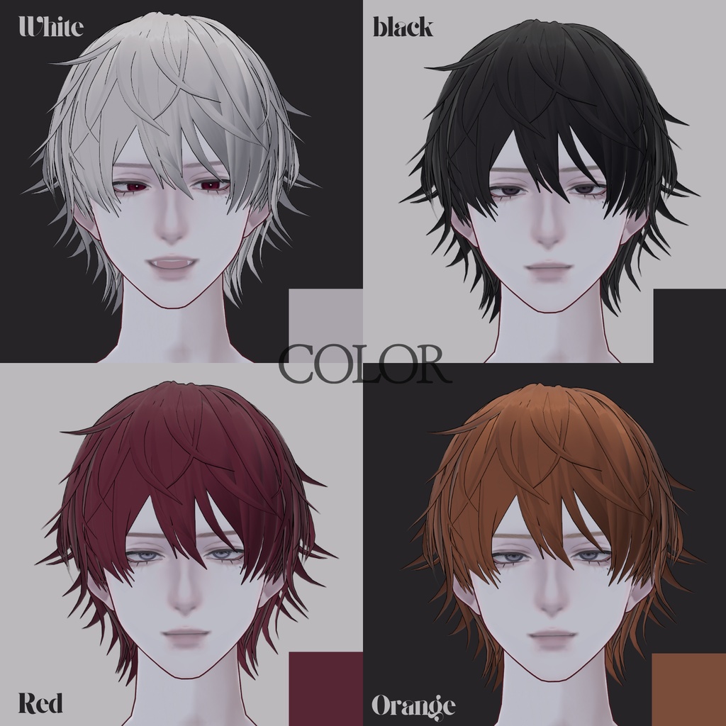 【期間限定セール】VRoid 外ハネショートヘア Short hair preset
