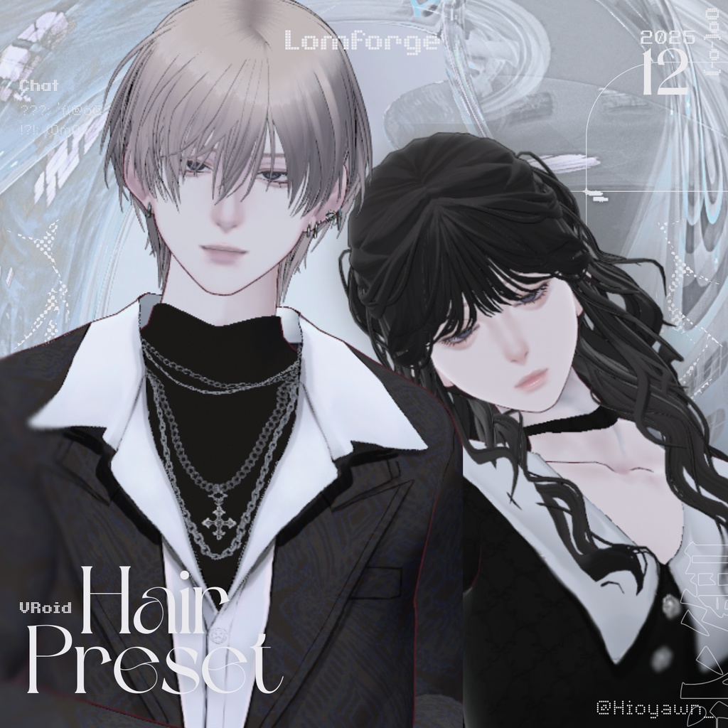  [ Hair preset ] Long bangs short / Wave half pigtails [ Lomforge ]