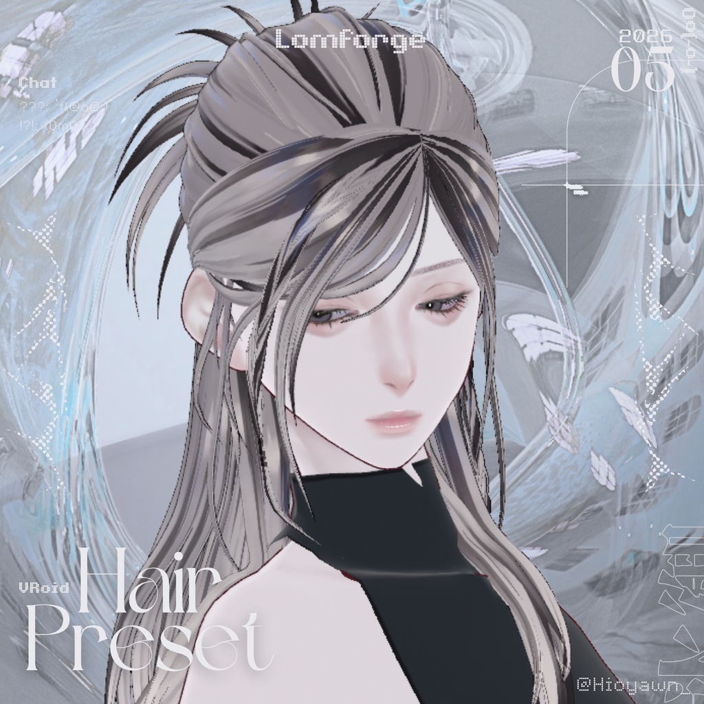 [ Hair preset ] Lowlight Half-up [ Lomforge ]