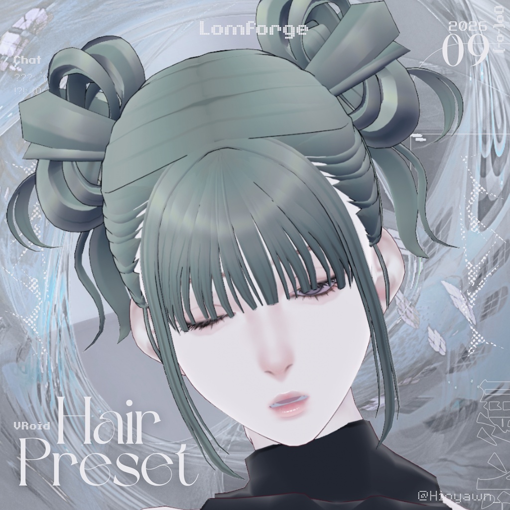 [ Hair preset ] Space double buns [ Lomforge ]