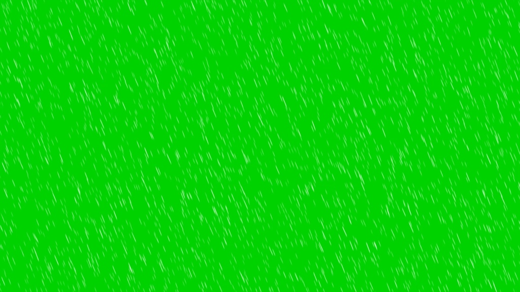 Rain Falling Green Screen 2
