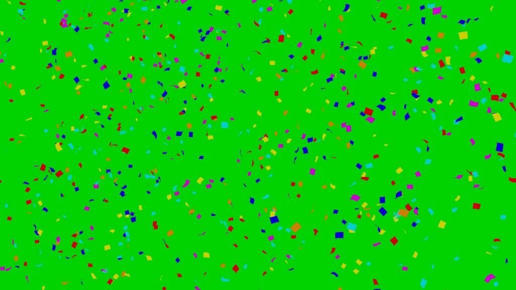 Confetti Footage Green Screen 2