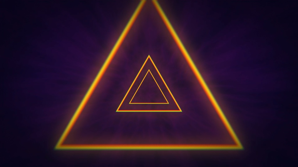 Neon Triangle Light Tunnel Loop