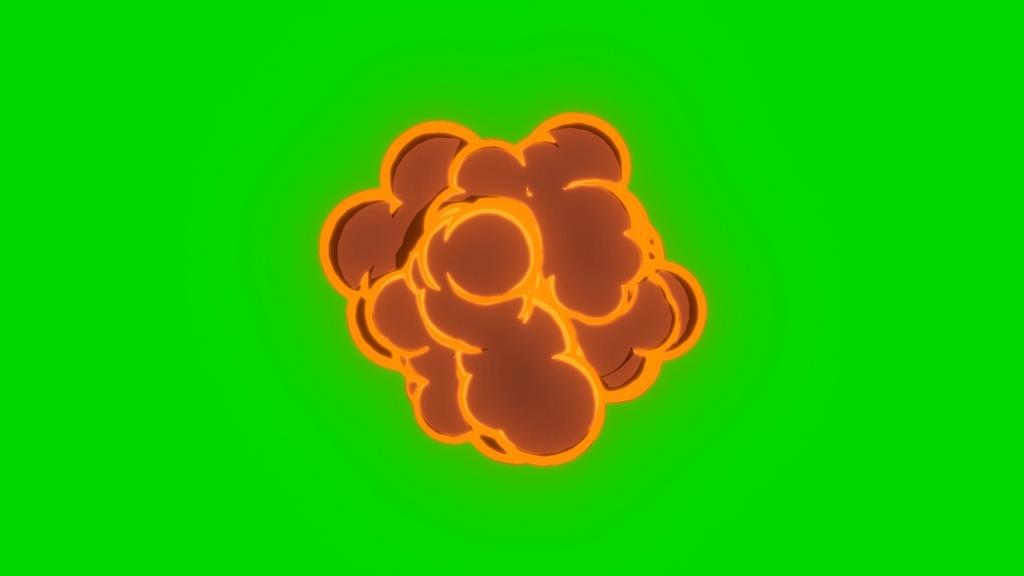 Anime Explosion Green Screen