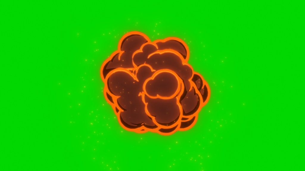 Anime Explosion Green Screen 2