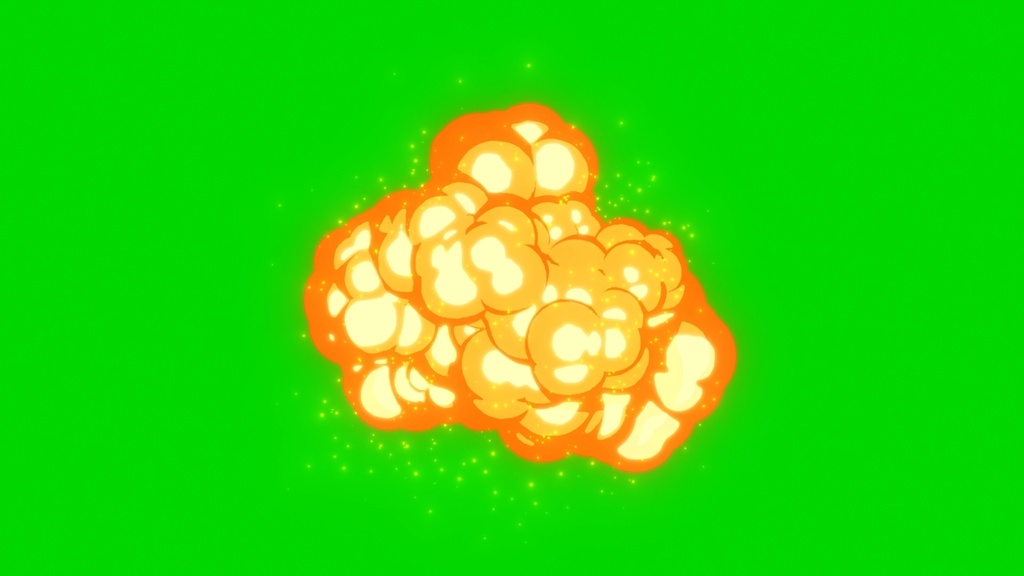Anime Explosion Green Screen 3