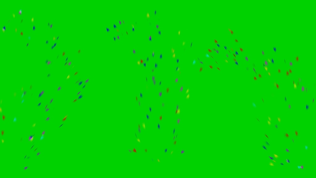 Triangle Confetti Footage Green Screen 2