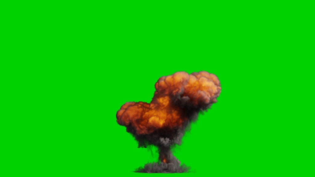 Simple Explosion Green Screen 1